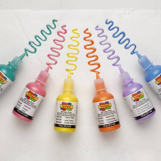 Scribbles Iridescent 3d Fabric Paint Set Michaels